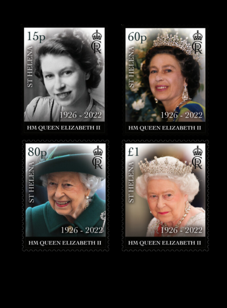 St. Helena QEII In Memoriam 4v Stamps
