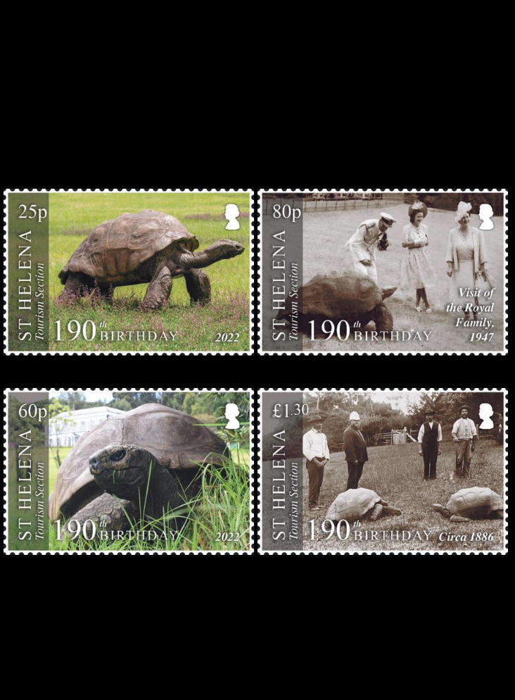 St. Helena 190th Birthday Jonathan the Tortoise 4 Value