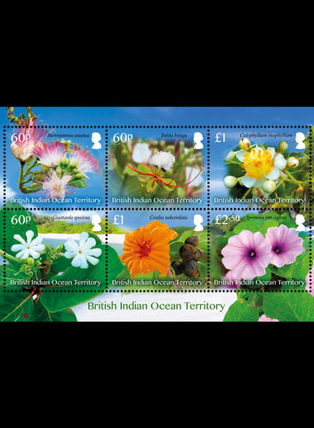 British Indian Ocean Territory Plants Part 2 6 value sheetlet 2/5/18