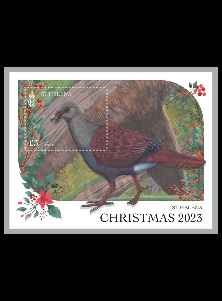 St. Helena Xmas 2023-Extinct Birds £3.00 1v M/S