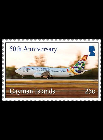 Cayman Airways 10 value  self-adhesive retail booklet 17/8/18