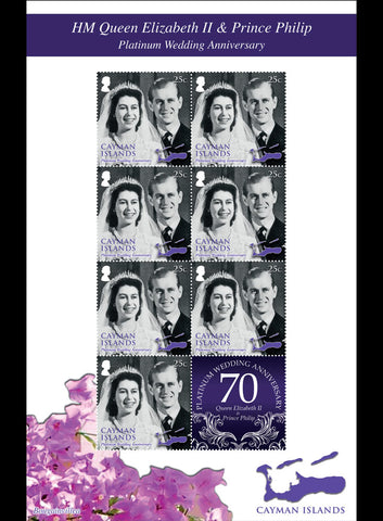 Cayman Islands  Platinum Wedding Anniverary of HM Queen Elizabeth II & HRH Prince Philip  4 sheetlet set 29/11/17