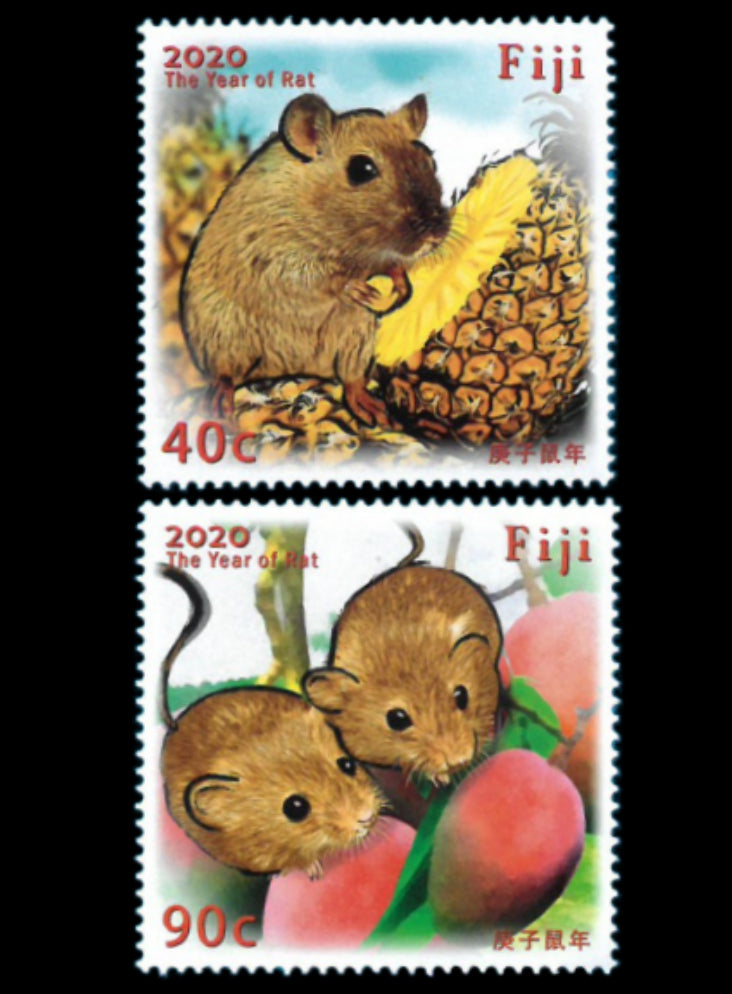 Fiji 2020 Chinese Year of the Rat 4 Value Set