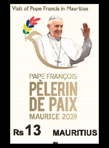 Mauritius Visit of Pope Francis Rs13  9/9/19