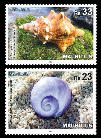Mauritius Sea Shells 4 value  miniature sheet 9/10/17