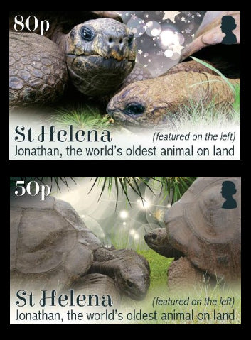 St Helena Jonathan, World's Oldest Land Animal 4 value set  15/9/19