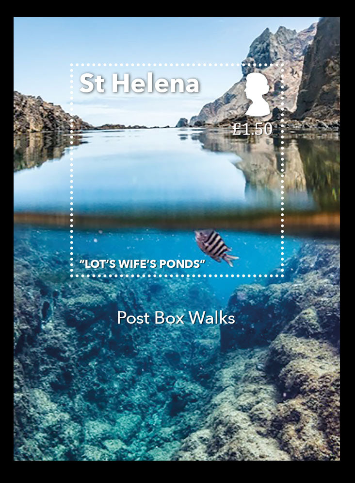 St Helena Post Box Walks £1.50 miniature sheet 16/10/17