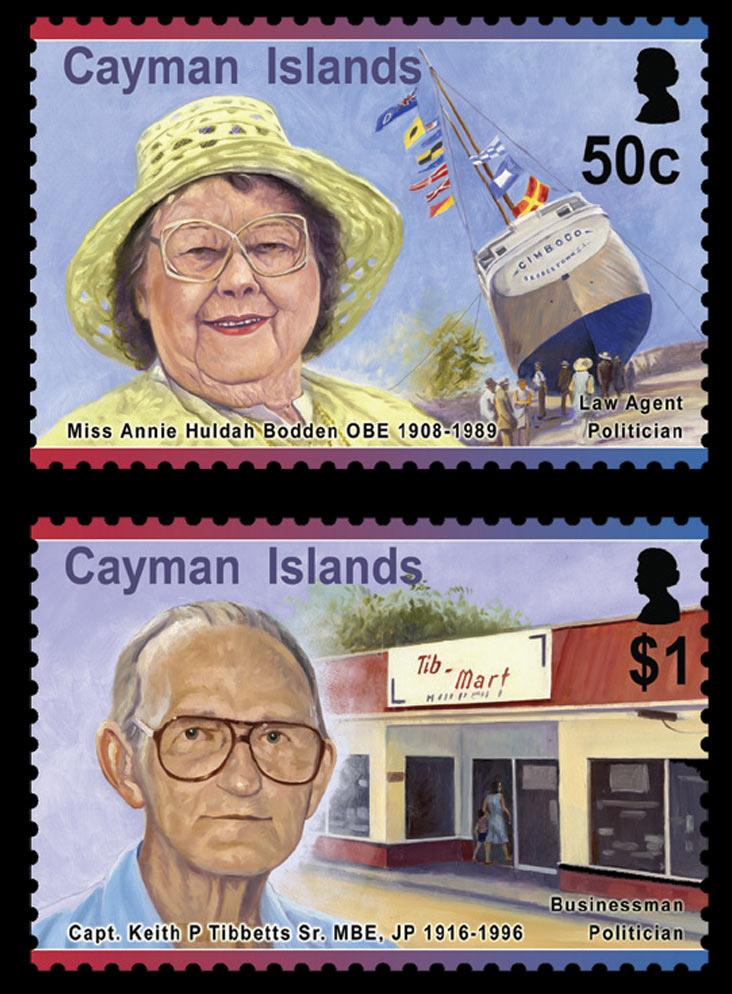 Cayman Islands Pioneers II 4 value set 20/5/15